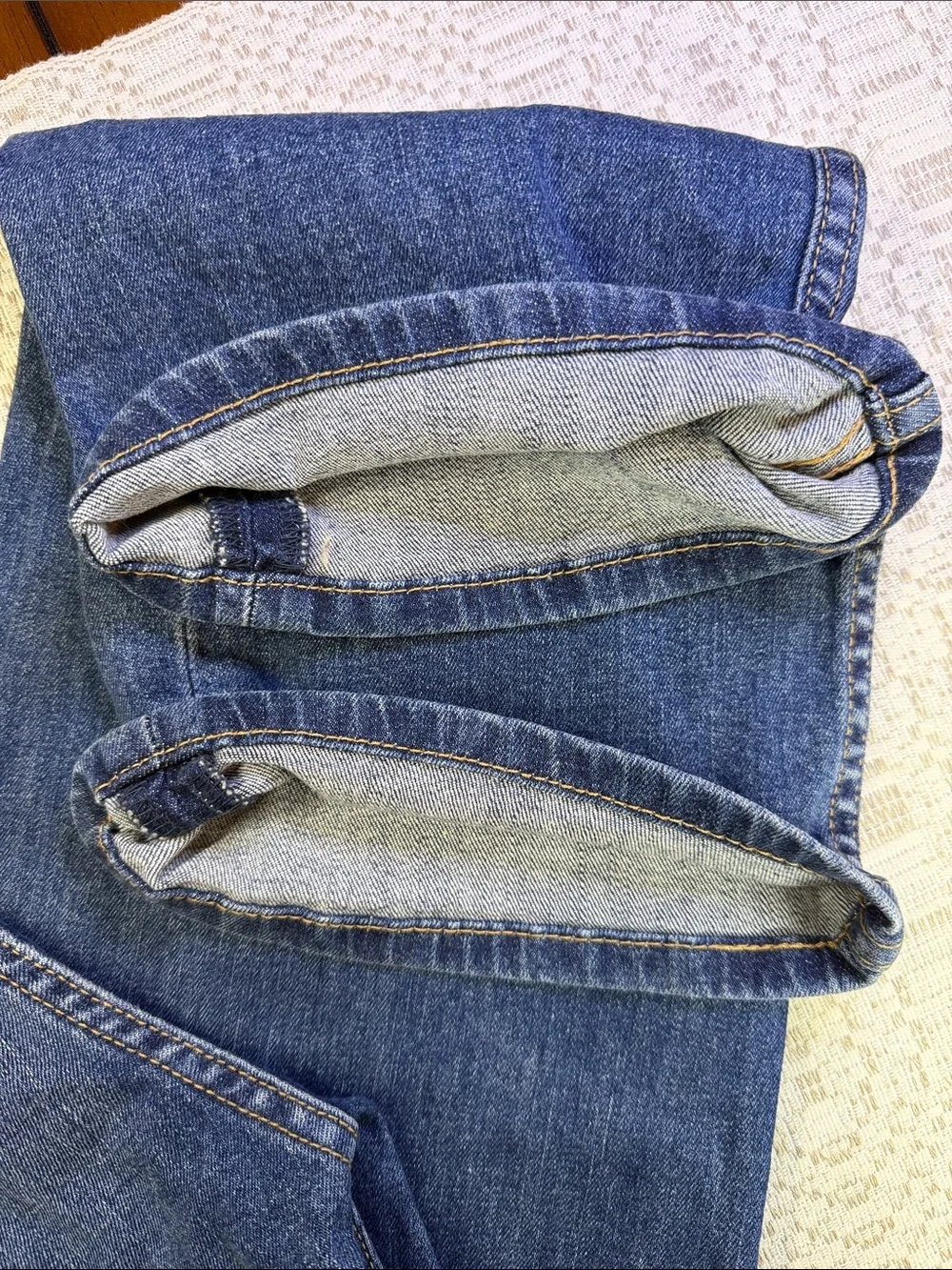 Men's Levi 505 Classic Blue Denim Jeans - Mid Wash